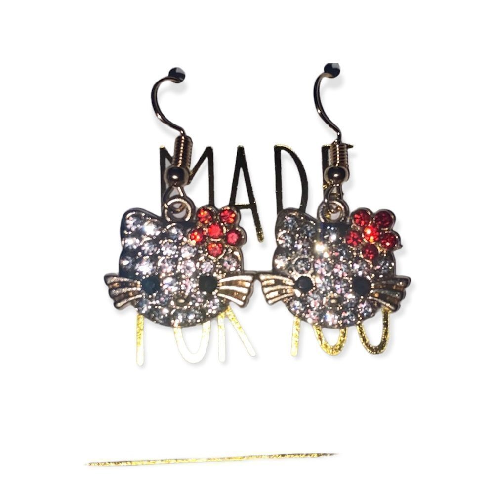 Earrings Bling Hello Kitty Studs